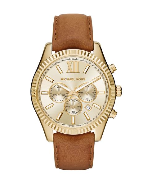 michael kors watch leather